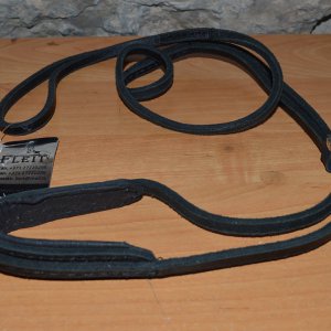 Ринговка кожаная черная с расширением В-62087